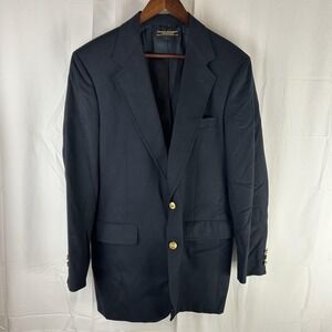 Brooks Brothers‎ Blazer Mens Navy Blue Gold Button Sport Coat Jacket 40R USA